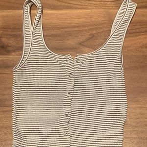 H&M stripped buttoned tank top
